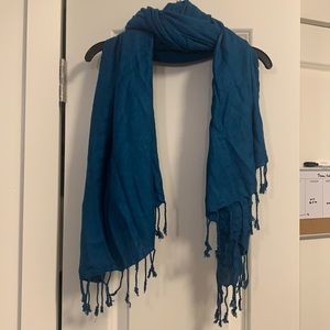 World Market Blue Scarf/Shawl